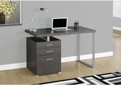 Monarch Specialties I 7426 Computer Desk, Home Office, Laptop, Left, Right Set-up, Storage Drawers, 48"L, Work, Metal, Laminate, Grey, Contemporary, Modern