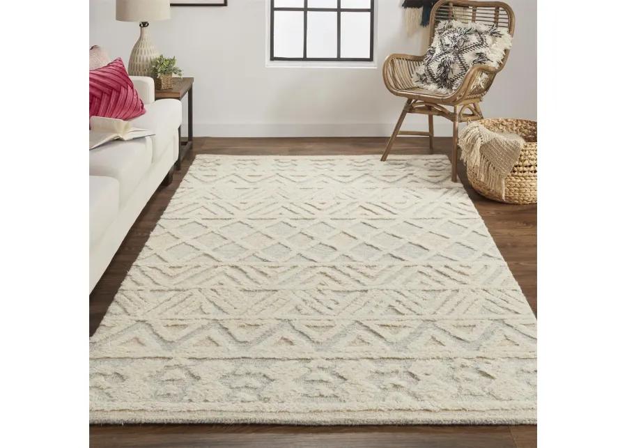 Anica 8005F Ivory/Blue/Tan 5' x 8' Rug