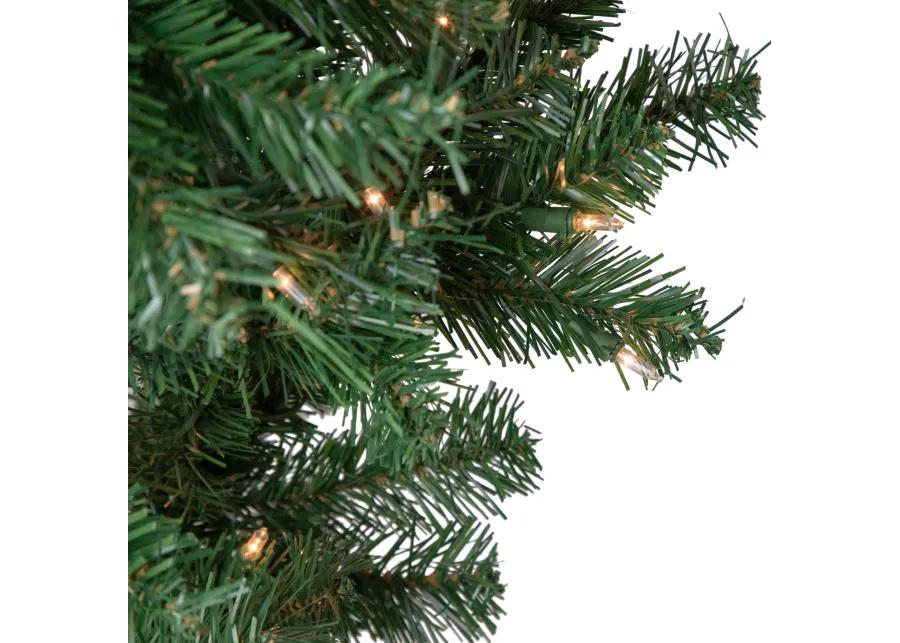 5.5' Pre-Lit Medium Upside Down Spruce Artificial Christmas Tree  Clear Lights