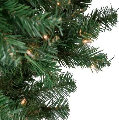 5.5' Pre-Lit Medium Upside Down Spruce Artificial Christmas Tree  Clear Lights