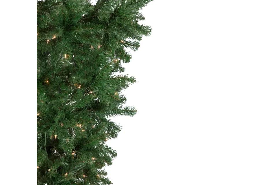 5.5' Pre-Lit Medium Upside Down Spruce Artificial Christmas Tree  Clear Lights