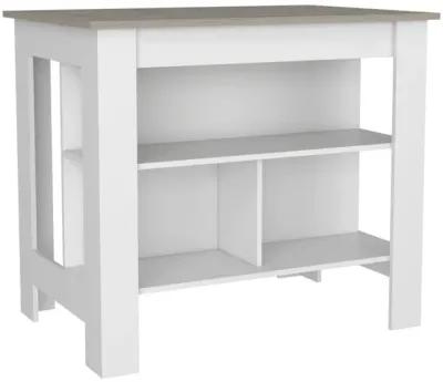 Kitchen Island Antibacterial Dozza, Kitchen, Light Gray / White