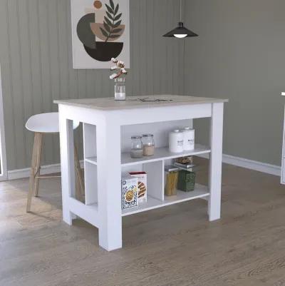 Kitchen Island Antibacterial Dozza, Kitchen, Light Gray / White