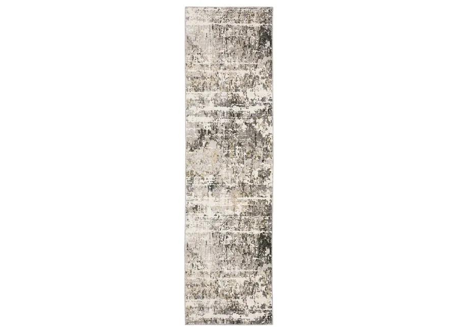 Nebulous 2'3" x 7'6" Grey Rug