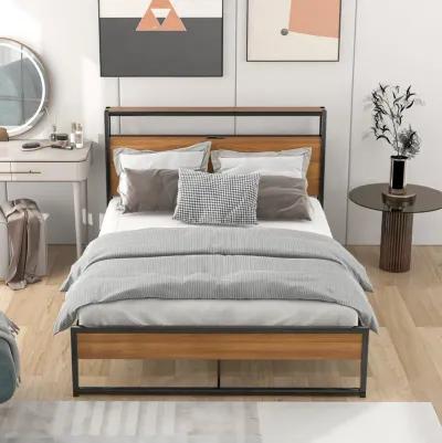 Merax Metal Platform Bed Frame