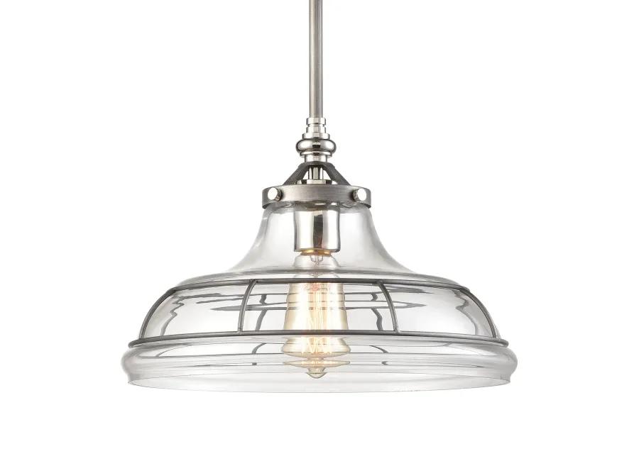 Dunkirk 13'' Wide 1-Light Silver Pendant