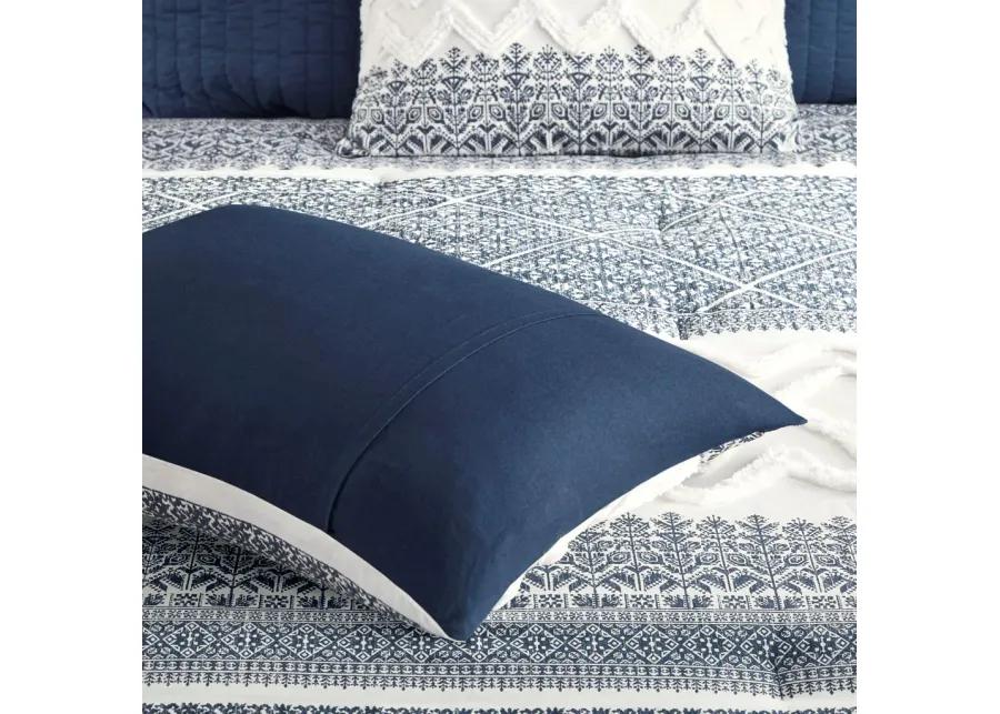 Gracie Mills Robbins 3-Piece Cotton Comforter Set with Chenille Tufting