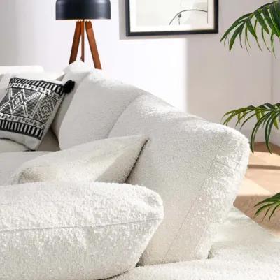 Commix Down Filled Overstuffed Boucle Fabric 3-Seater Sofa