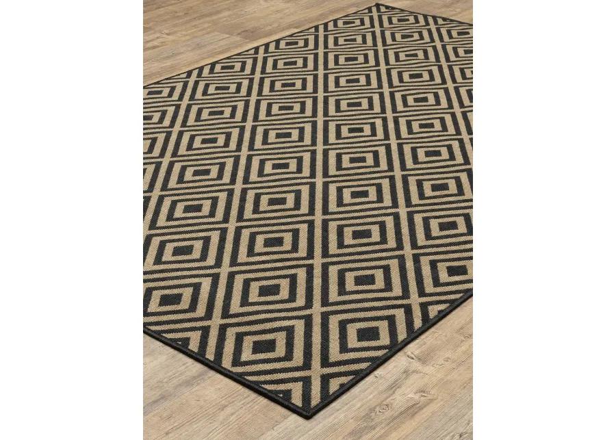 Marina 2'5" x 4'5" Black Rug