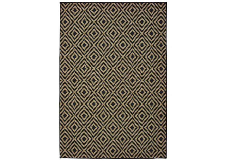 Marina 2'5" x 4'5" Black Rug