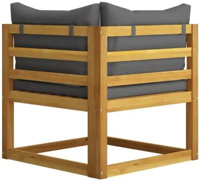 vidaXL 4 Piece Garden Lounge Set with Cushion Solid Acacia Wood