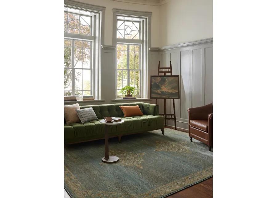 Mona Aqua/Wheat 7'6" x 10' Area Rug by Magnolia Home by Joanna Gaines x Loloi