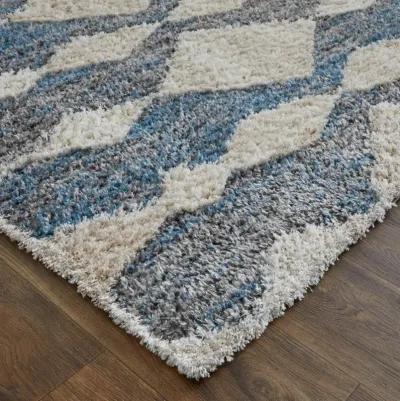 Mynka 39IFF Ivory/Gray/Blue 5' x 8' Rug