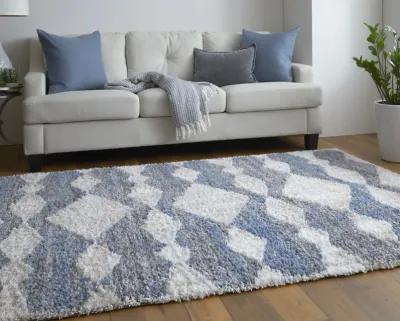 Mynka 39IFF Ivory/Gray/Blue 5' x 8' Rug