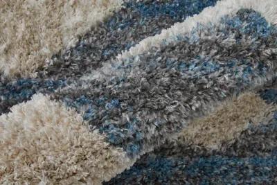 Mynka 39IFF Ivory/Gray/Blue 5' x 8' Rug