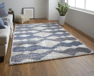 Mynka 39IFF Ivory/Gray/Blue 5' x 8' Rug