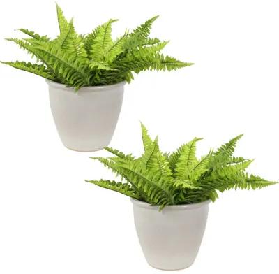 Sunnydaze 11 in Ocean Villa Glazed Ceramic Planter - Set of 2