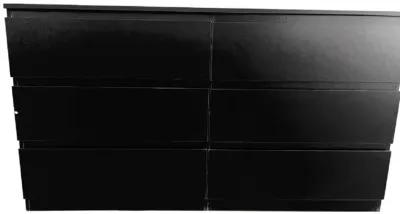 6 Drawer Double Dresser For Bedroom Living Room Hallway, Black