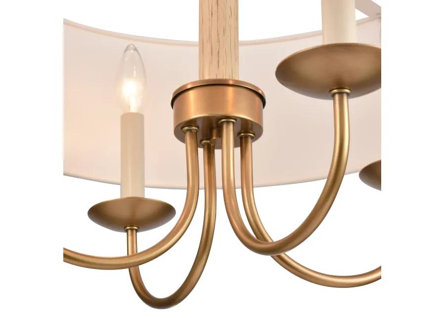 Neville 20'' Wide 4-Light Brass Semi Flush Mount