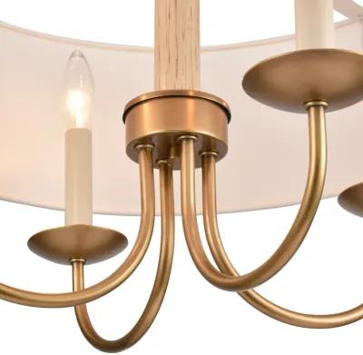 Neville 20'' Wide 4-Light Brass Semi Flush Mount