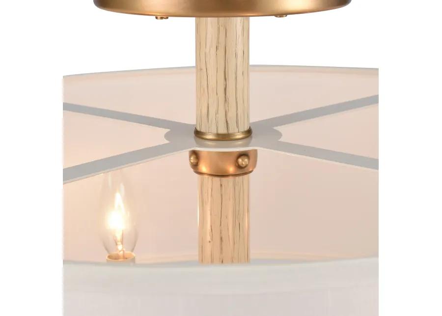 Neville 20'' Wide 4-Light Brass Semi Flush Mount