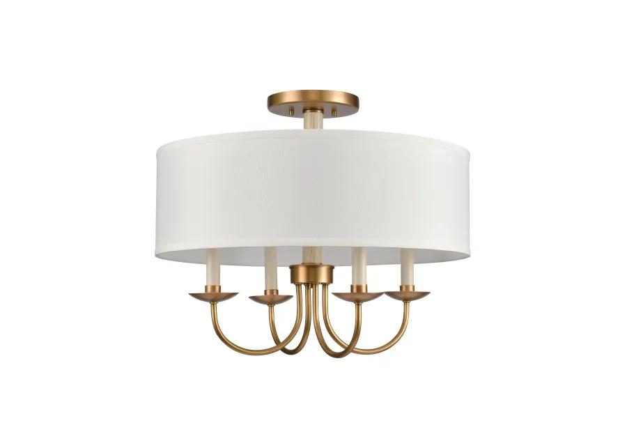 Neville 20'' Wide 4-Light Brass Semi Flush Mount