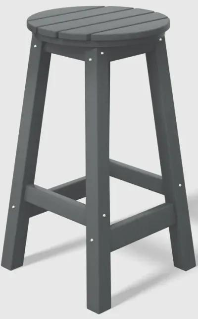 WestinTrends 24" HDPE Outdoor Patio Round Counter Height Bar Stool