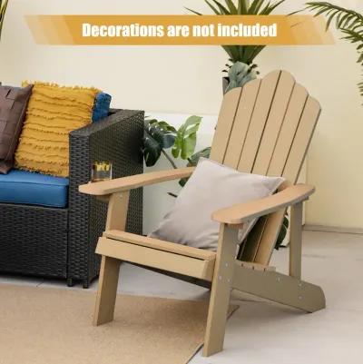 Weather Resistant HIPS Outdoor Adirondack Chair with Cup Holder