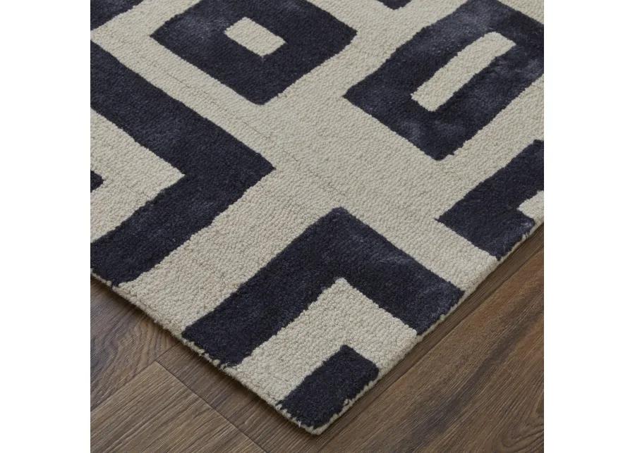 Lorrain 8568F Ivory/Black 3'6" x 5'6" Rug