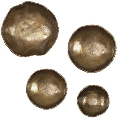 Lucky Coins Brass Bowls S/4