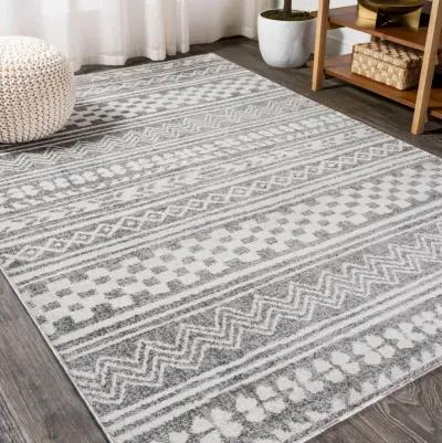 Imlil Tribal Geometric Stripe Area Rug