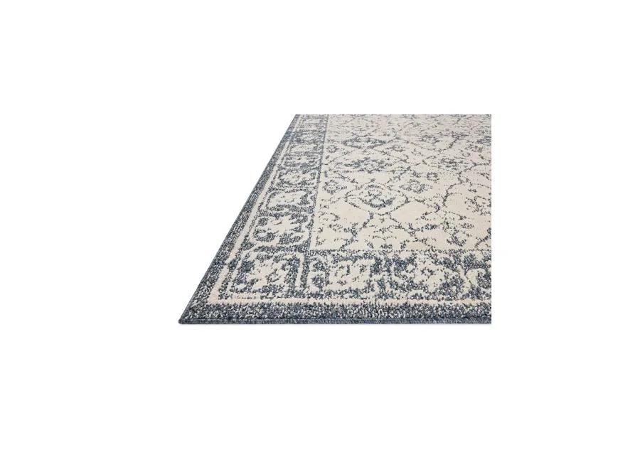 Gigi Ivory/Blue 5'3" x 7'6" Area Rug by Magnolia Home by Joanna Gaines x Loloi