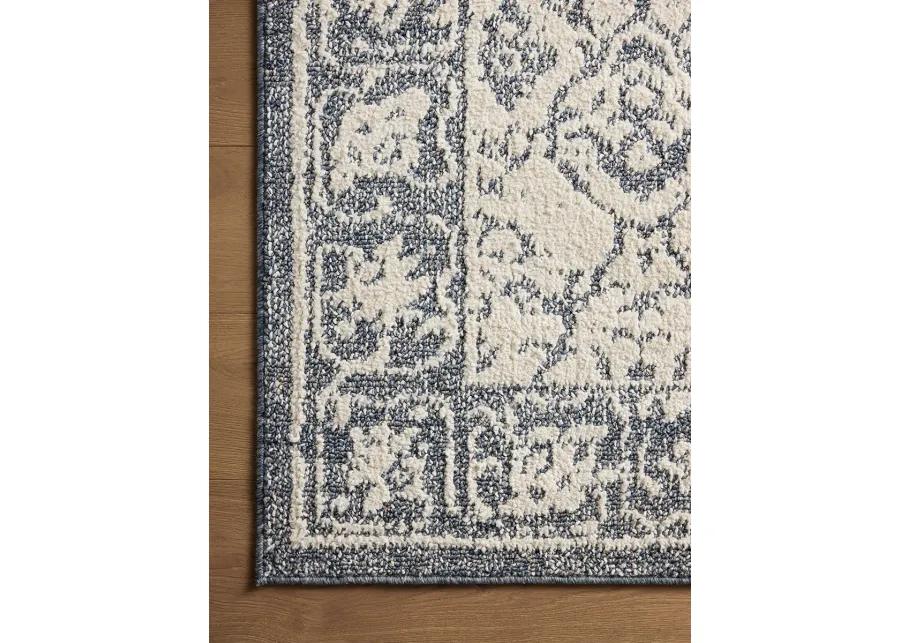 Gigi Ivory/Blue 5'3" x 7'6" Area Rug by Magnolia Home by Joanna Gaines x Loloi