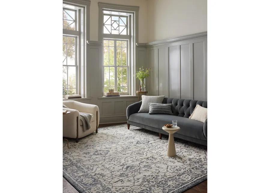 Gigi Ivory/Blue 5'3" x 7'6" Area Rug by Magnolia Home by Joanna Gaines x Loloi