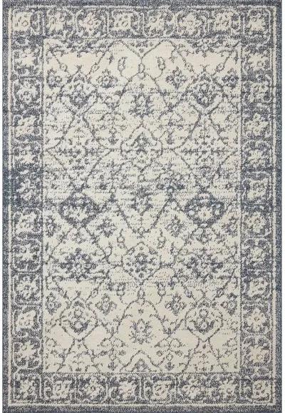 Gigi Ivory/Blue 5'3" x 7'6" Area Rug by Magnolia Home by Joanna Gaines x Loloi