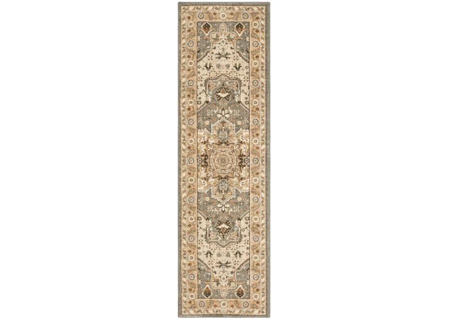 Euphoria Rhodes Ash gray 2' 4" X 7' 10" Rug