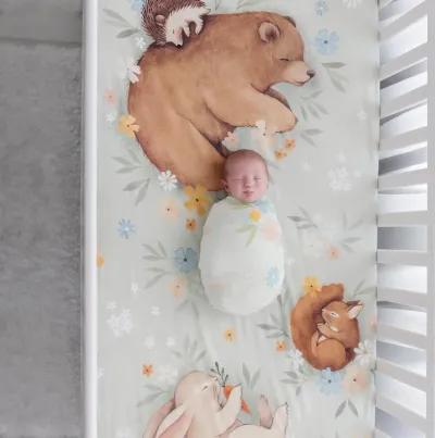 Enchanted Meadow Crib Sheet & Swaddle Bundle