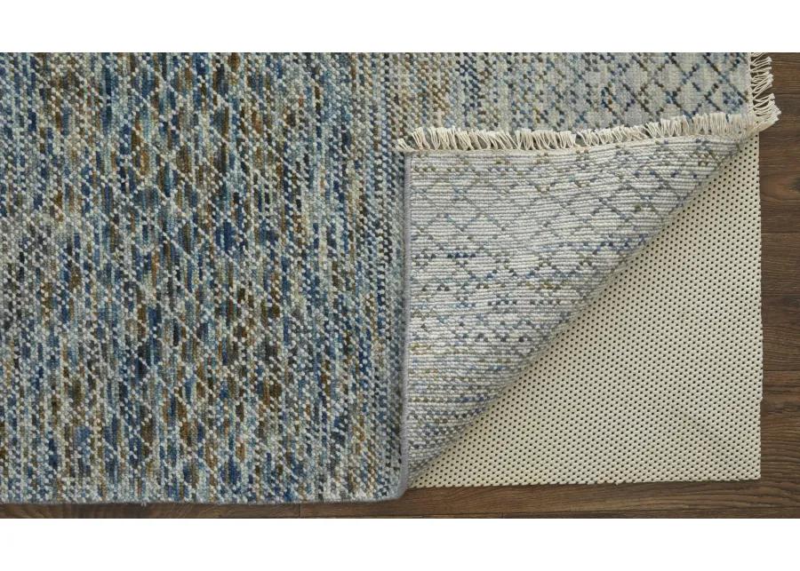 Branson 69BQF 5'6" x 8'6" Blue/Ivory/Brown Rug