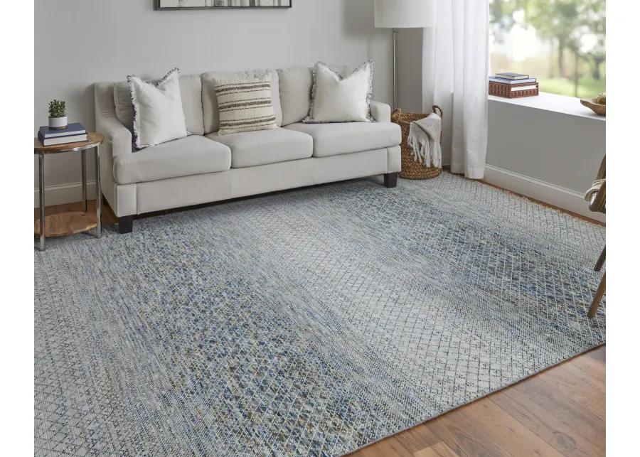 Branson 69BQF 5'6" x 8'6" Blue/Ivory/Brown Rug