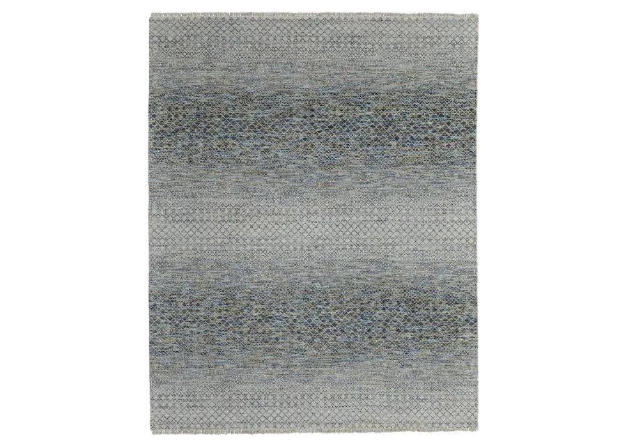 Branson 69BQF 5'6" x 8'6" Blue/Ivory/Brown Rug