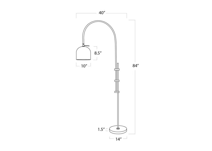 Arc Floor Lamp With Metal Shade