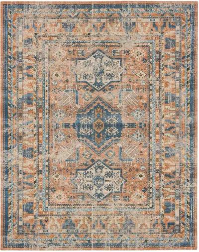 Zula Haykota Terracotta/Rust Blue 8' X 10' Rug