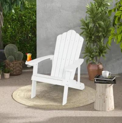 Hivvago Weather Resistant HIPS Outdoor Adirondack Chair with Cup Holder