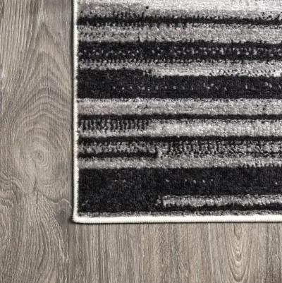 Linear Modern Half Stripe Area Rug