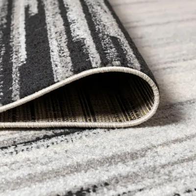 Linear Modern Half Stripe Area Rug