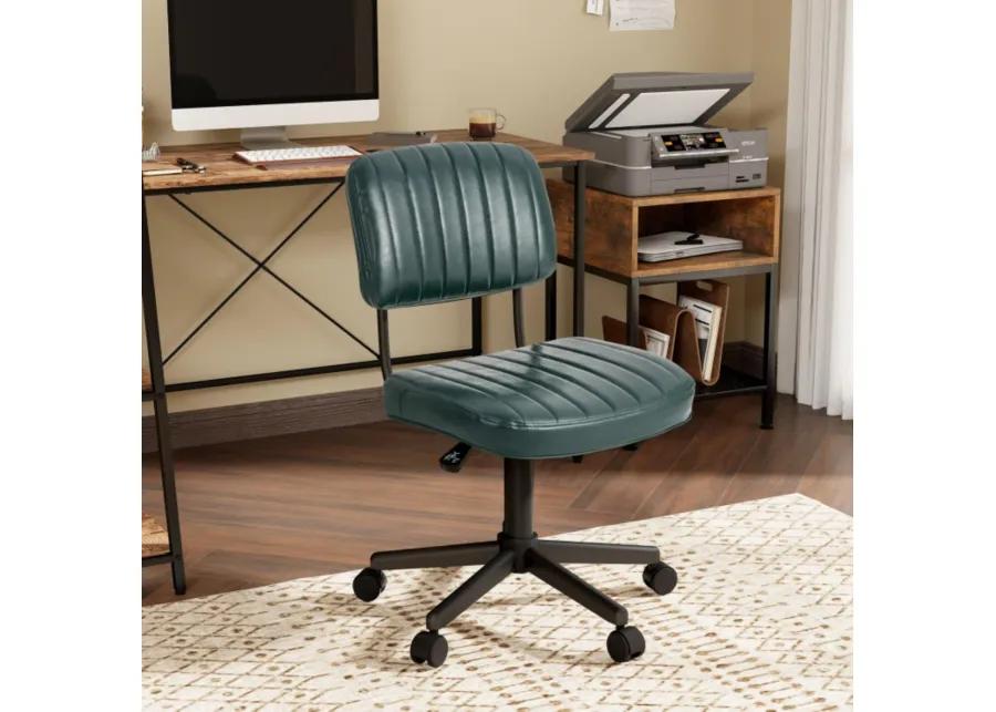 Hivvago PU Leather Adjustable Office Chair  Swivel Task Chair with Backrest