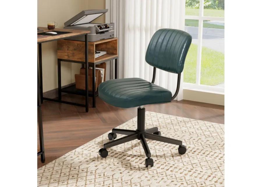 Hivvago PU Leather Adjustable Office Chair  Swivel Task Chair with Backrest