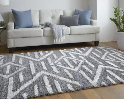 Mynka 39IBF Gray/Ivory 4' x 6' Rug