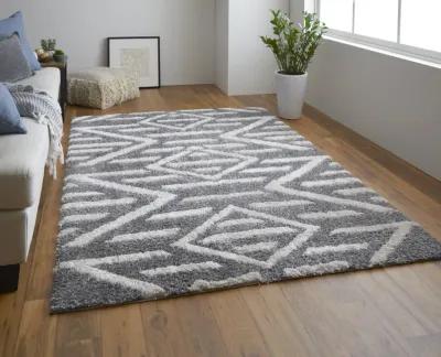 Mynka 39IBF Gray/Ivory 4' x 6' Rug