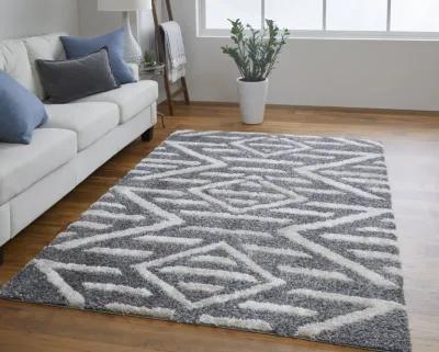 Mynka 39IBF Gray/Ivory 4' x 6' Rug